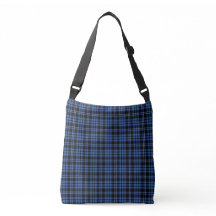 Elegant Blue and Black Tartan Play Mönster