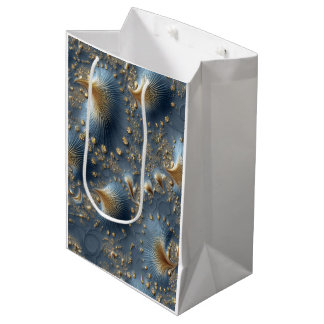 Elegant Blue and Gold Abstract Luxury Wrapping Pap