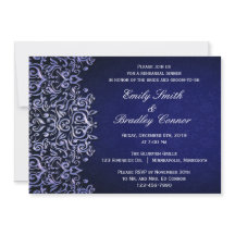 Elegant Blue and White Damask Rehearsal Middag