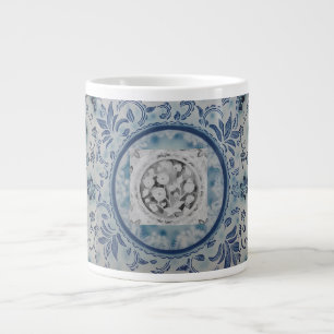 Elegant Blue Batik Specialty Mugg Jumbo Mugg