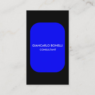 Elegant Blue Black Minimalist-Professionell Visitkort