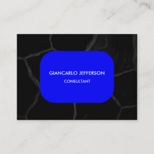 Elegant Blue Black Stone Minimalist-Professionell Visitkort