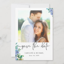 Elegant Blue Blommigt Bröllop