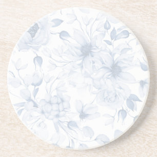 Elegant Blue Blommigt Bröllop Underlägg