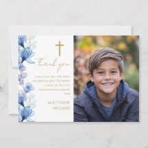 Elegant Blue Blommigt Photo First Heliga Communion