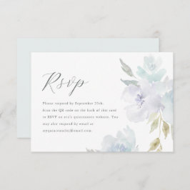 Elegant Blue Blommigt Quinceanera QR-kodens OSA