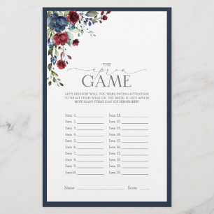 Elegant Blue Burgundy Möhippa Game