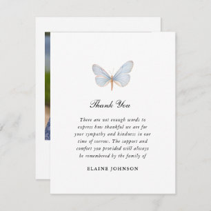 Elegant Blue Butterfly Funeral Photo Tack