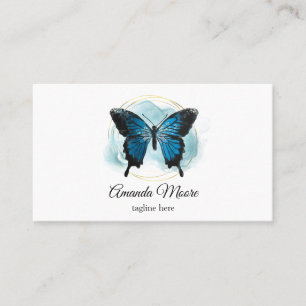 elegant Blue butterfly life bus-terapi Visitkort