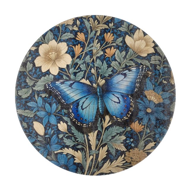 Elegant Blue Butterfly William Morris Inspired (Framsidan)