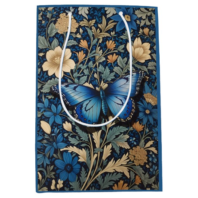 Elegant Blue Butterfly William Morris Inspired (Framsidan)