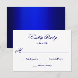 Elegant Blue Calligraphy OSA Kort