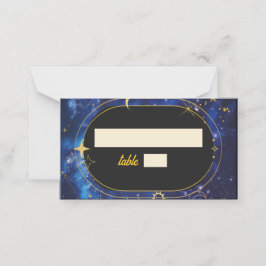 Elegant Blue celestial bröllop Placeringskort