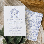 Elegant Blue Chinoiserie Victorian Blommigt Bröllo Inbjudningar<br><div class="desc">Vi presenterar våra Eleganter Blue Chinoiserie Victorian Blommigt bröllopsinbjudningar. En blandning av tidlös elegans och känslig skönhet, de här inbjudningarna har en skarp blå kiniserimotiv som omger parets monogram initialer under Victorianska blommigtar. Ställ in scenen för bröllop med en inbjudan som viskar om romantik och förfining med subtila kalligrafaccenter och...</div>