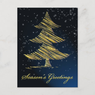 elegant Blue Corporate Hälsning PostCard Helg Vykort