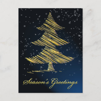 elegant Blue Corporate Hälsning PostCard Helg Vykort