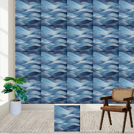 Elegant Blue Cosmic Vinkar - Starry Natto Ocean Kakelplatta