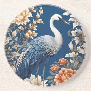 Elegant Blue Crane William Morris Inspired Underlägg