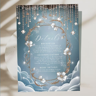 Elegant Blue Crystal Drots Bröllop Tilläggskort