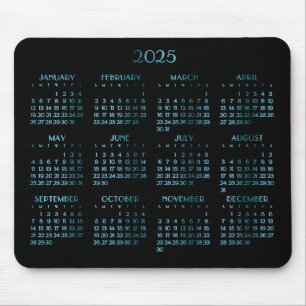 Elegant Blue Deco Yarly Calendar 2025 Musmatta