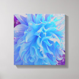 Elegant Blue Decorative Dahlia Flower Canvastryck
