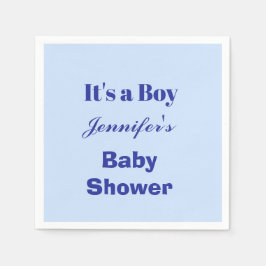 Elegant Blue Det är en Gender Reveal Baby Shower Pappersservett