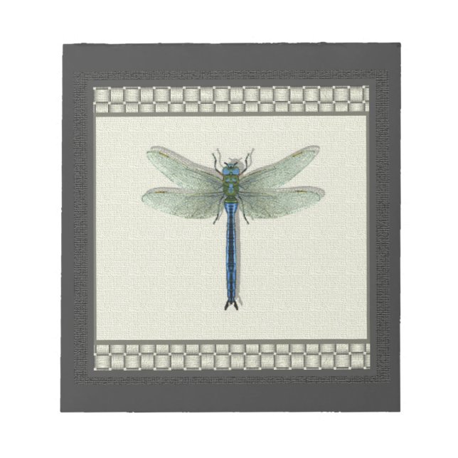 Elegant Blue Dragonfly Anteckningsblock (Framsida)