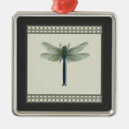 Elegant Blue Dragonfly Julgransprydnad Metall