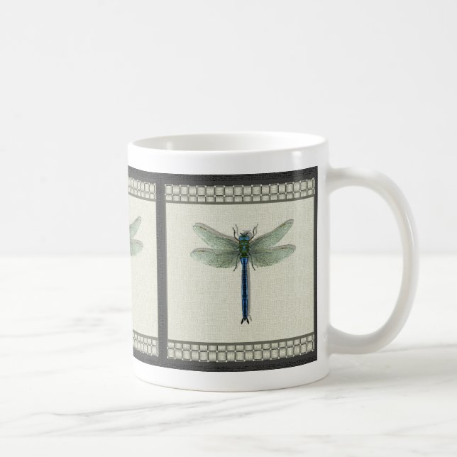 Elegant Blue Dragonfly Kaffemugg (Höger)