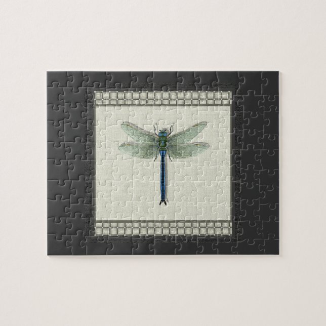 Elegant Blue Dragonfly Pussel (Horisontell)