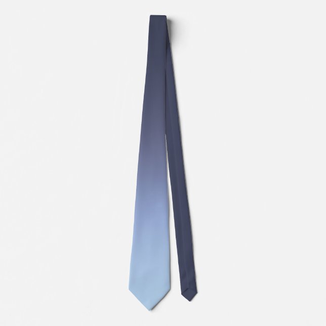 Elegant Blue Dusty Blue Colorful Ombre-övertoning Slips (Framsida)