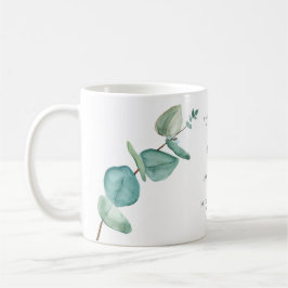 Elegant Blue Eucalyptus Löv Save Date Kaffe Kaffemugg
