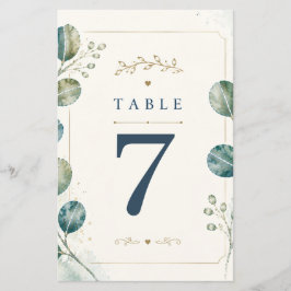 Elegant Blue Eucalyptus Watercolor Flygblad