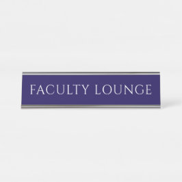 Elegant Blue Faculty Room Name Plate