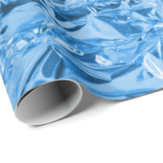 elegant blue faux foil mönster Wrapping Papper Presentpapper