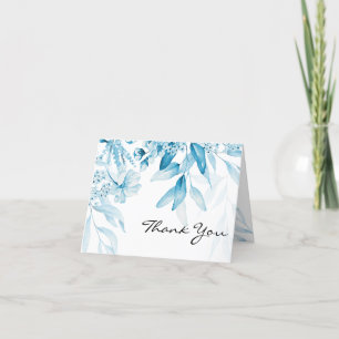 Elegant Blue Fine Art-Blommigt - släpp tackkort