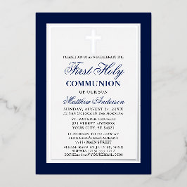 Elegant Blue First Heliga Communice Kor Silver