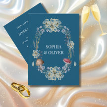 Elegant Blue Flower och Mushroom Wand Bröllop
