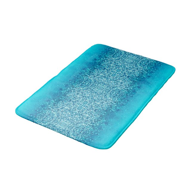 Elegant Blue Frost Gnistra Bath Mat Badrumsmatta (Vinklad)