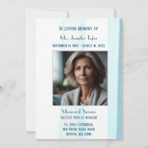 Elegant Blue Funeral Memorial Ceremony