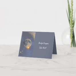 elegant Blue galaxy himmel, enkelt sittplatskort Tack Kort