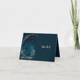 elegant Blue galaxy himmel, enkelt sittplatskort Tack Kort
