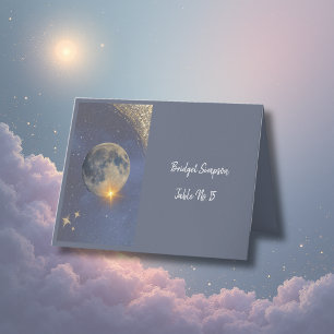 elegant Blue galaxy himmel, enkelt sittplatskort Tack Kort