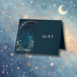 elegant Blue galaxy himmel, enkelt sittplatskort Tack Kort