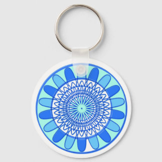 Elegant Blue Gnistra Jewel Design Nyckelring