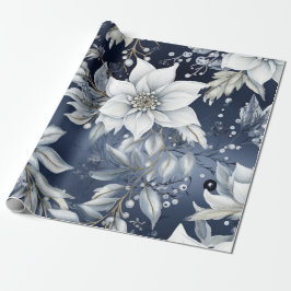 Elegant Blue & Gold Christmas Paper Presentpapper
