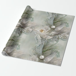 Elegant Blue, Grått och Parly Swirls Presentpapper