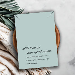 ELEGANT BLUE GRÅTT STUDENTEN NECKLACE VISNING CARD PLACERINGSKORT