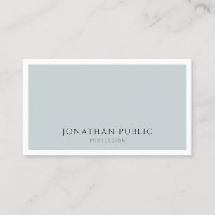 Elegant Blue Grönt Minimalist Modern Simple Plain Visitkort