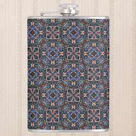 Elegant Blue Grönt Teal Copper Geometric Mönster Fickplunta